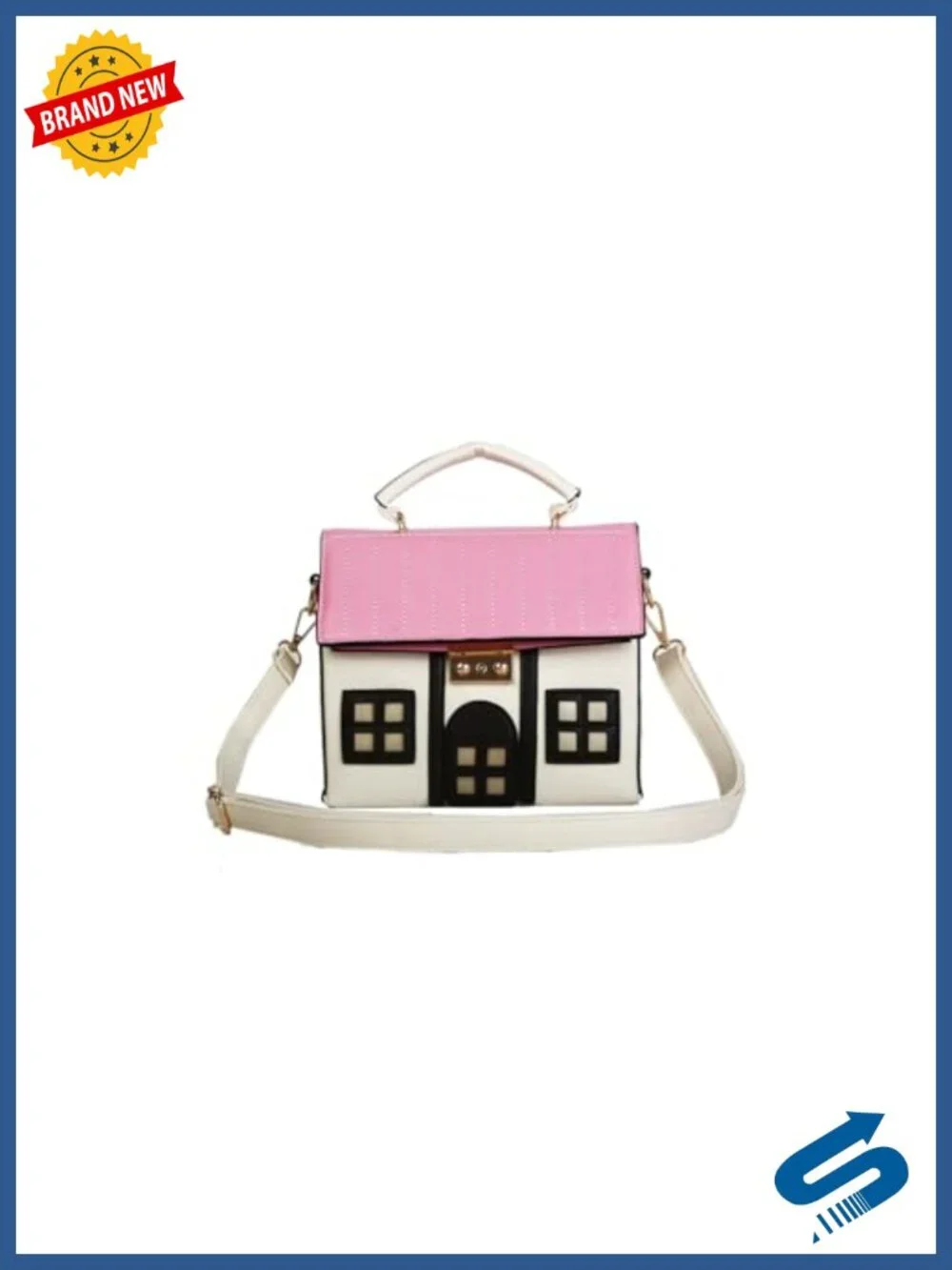 Creative House Shape PU Leather Crossbody Satchel Handbag